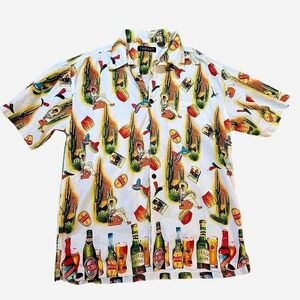 Cactus Black Label Mexican Beer Graphic Print Hawaiian Tropical shirt XL